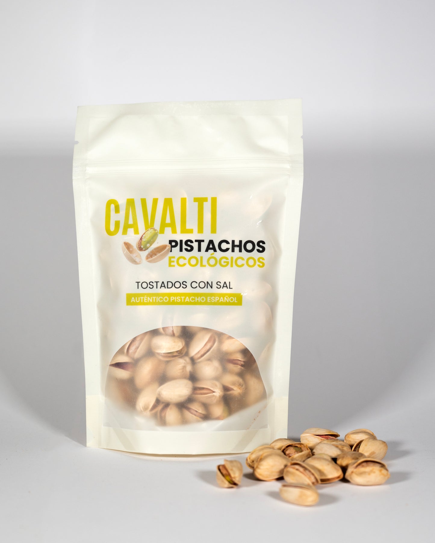 Pistachos Ecológicos Tostados con Sal 125 g | 100% Pistacho Español | Cavalti