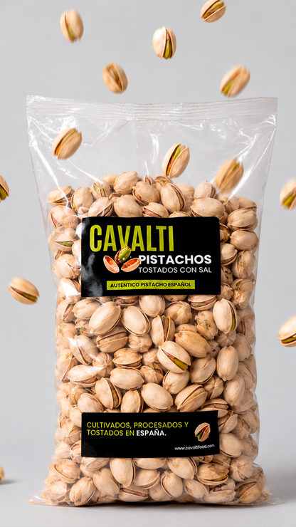 Pistachos Tostados con Sal 1 kg | 100% Pistacho Español | Cavalti