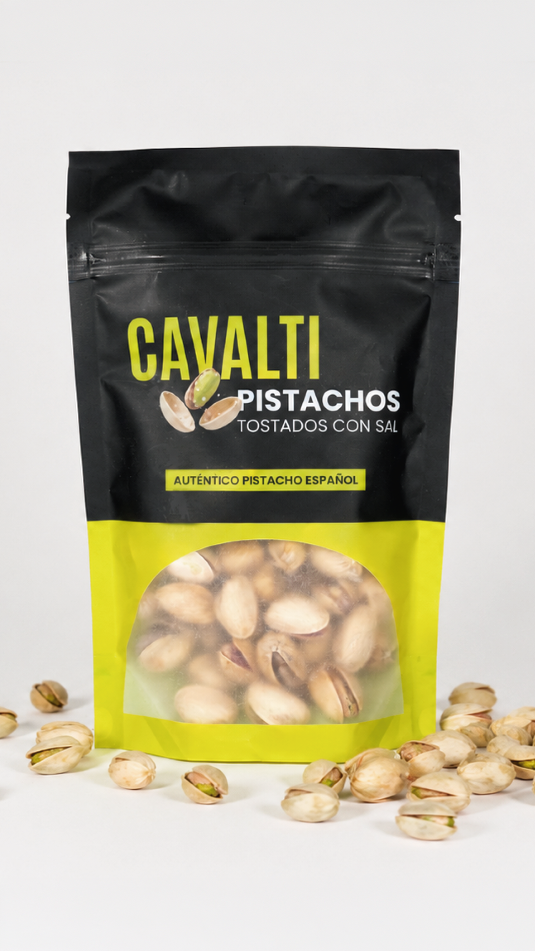 Pistachos Tostados con Sal 125 g | 100% Pistacho Español | Cavalti