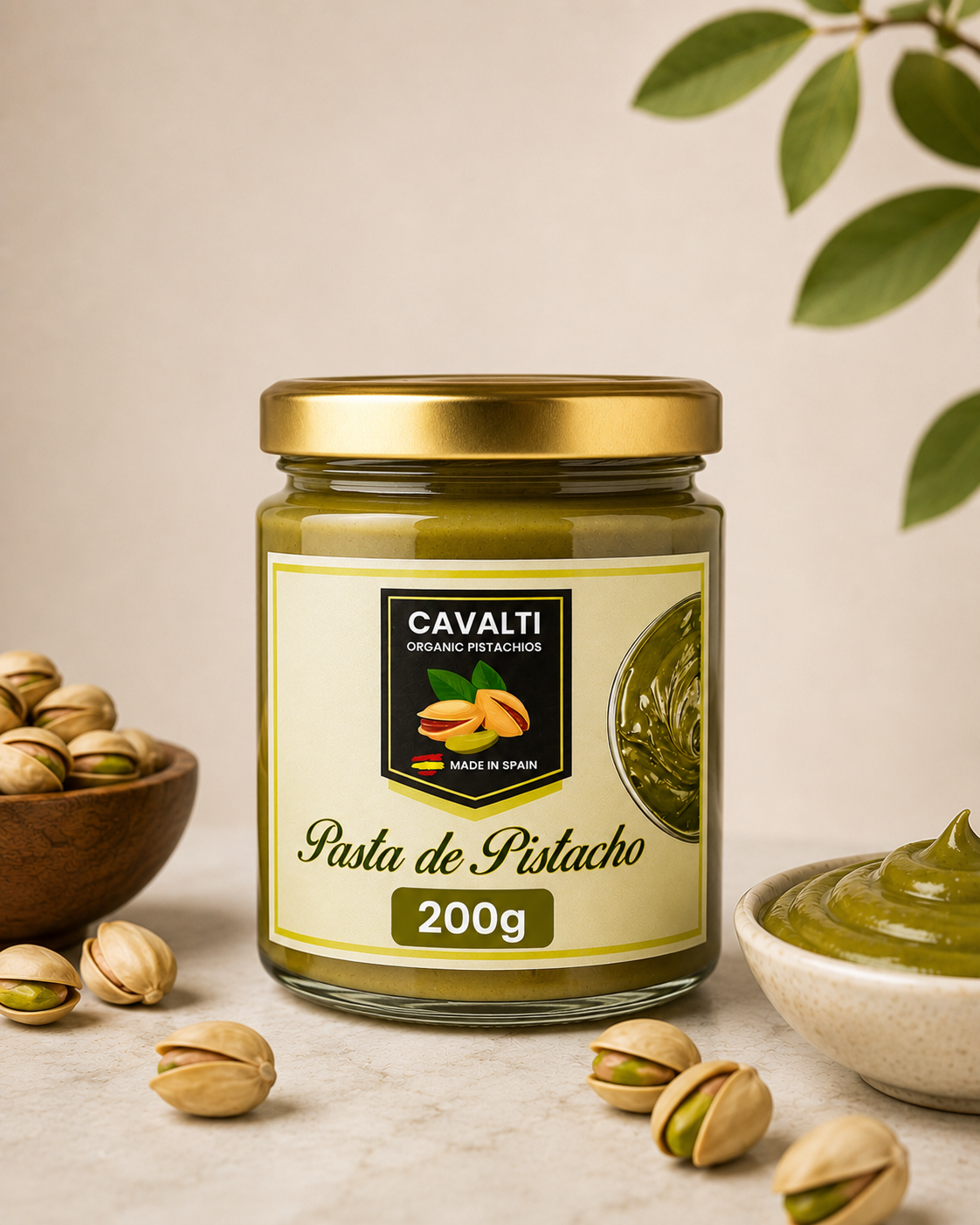 Pasta de Pistacho 100% Española 200 g | Calidad Premium | Cavalti