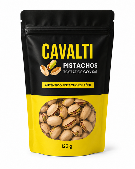 Pistachos Tostados con Sal 125 g | 100% Pistacho Español | Cavalti